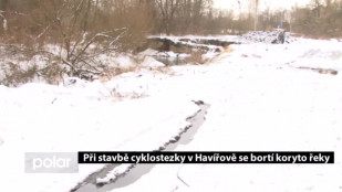 Při stavbě cyklostezky v Havířově se bortí koryto řeky