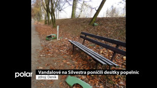 Vandalové ve F-M na Silvestra poničila desítky popelnic