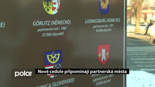 Nové cedule připomínají partnerská města 