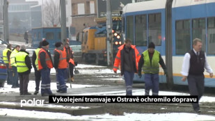 Vykolejení tramvaje v Ostravě ochromilo dopravu