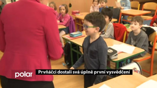 Prvňáčci z F-M dostali svá úplně první vysvědčení