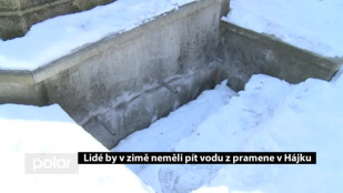 Lidé by v zimě neměli pít vodu z pramene v Hájku