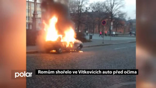 Romům shořelo ve Vítkovicích auto před očima