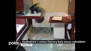 Hodinářství v centru Ostravy bylo znovu vykradeno