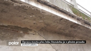 Oprava mostu přes řeku Stonávku je v plném proudu