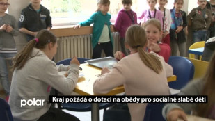 Kraj požádá o dotaci na obědy pro sociálně slabé děti