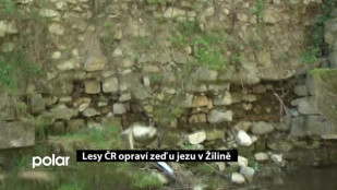 Lesy ČR opraví zeď u jezu v Žilině 