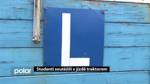 Studenti soutěžili v jízdě traktorem