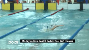 Modrý mítink dostal do bazénu 260 plavců