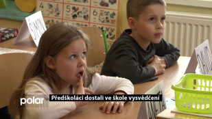 Předškoláci dostali ve škole vysvědčení