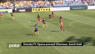 Slezský FC Opava porazil Olomouc, končí třetí