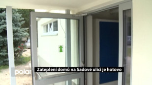 Zateplení domů na Sadové ulici je hotovo