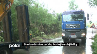 Stavba dálnice začala, budují se objížďky