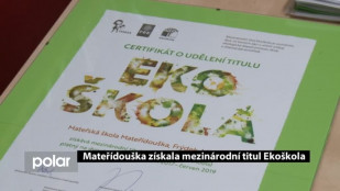 Mateřídouška získala mezinárodní titul Ekoškola