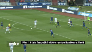 Přes 13 tisíc diváků vidělo remízu Baníku se Slavií