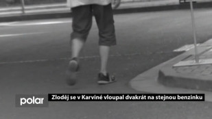 Zloděj se dvakrát vloupal na stejnou benzínku v Karviné