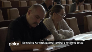 Domkaře z Karvinska zajímal seminář o kotlíkové dotaci