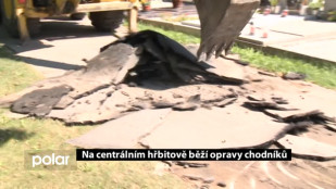 Na centrálním hřbitově ve F-M běží opravy chodníků