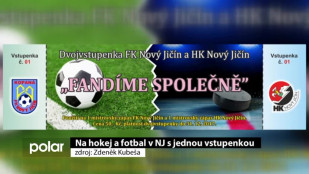 Na hokej a fotbal v NJ s jednou vstupenkou