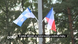 Frýdek-Místek ve státní svátky ozdobí vlajky