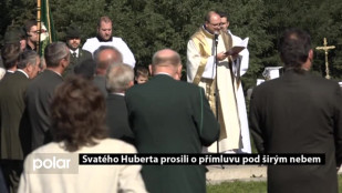 Svatého Huberta prosili o přímluvu pod širým nebem