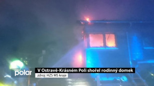 V Ostravě - Krásném Poli shořel rodinný domek