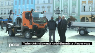 Technické služby mají na údržbu města tři nové vozy 