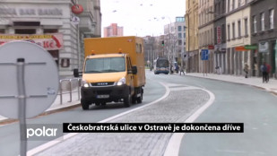 Českobratrská ulice v Ostravě je dokončena dříve