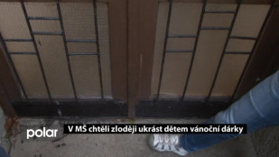 V MŠ chtěli zloději ukrást dětem vánoční dárky