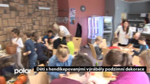 ​Děti s hedikepovanými vyráběly podzimní dekorace