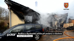 Rodina z Rychvaldu přišla při požáru o všechno