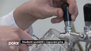 Studenti soutěžili v čepování piva