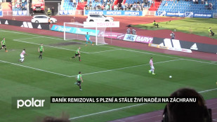 Baník remizoval s Plzní a stále živí naději na záchranu