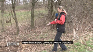 V Havířově někdo odhodil do parku granát