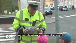 Policisté připomínali, jak správně přejít silnici 