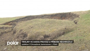 Trhliny ve svahu provoz u Příbora neohrožují