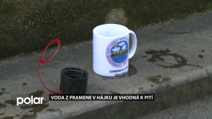 Voda z pramene v Hájku je vhodná k pití