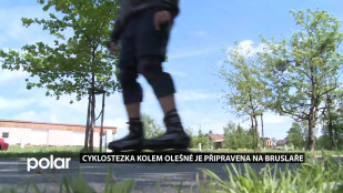 Cyklostezka kolem Olešné je připravena na bruslaře