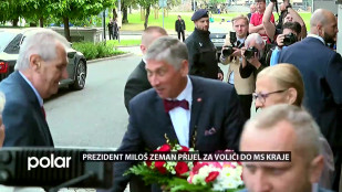 Prezident Miloš Zeman přijel za voliči do MS kraje