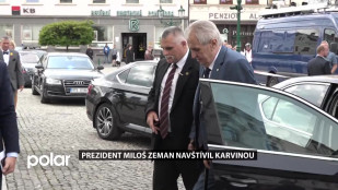 Prezident Miloš Zeman navštívil Karvinou