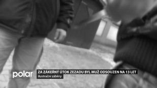 Za zákeřný útok zezadu byl muž odsouzen na 13 let