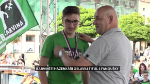 Karvinští házenkáři oslavili mistrovský titul s fanoušky