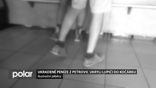 Ukradené peníze z Petrovic ukryli lupiči do kočárku