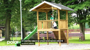 V centru obce se staví dvě nová hřiště