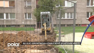 Na ulici Jeronýmova ve Frýdku-Místku vzniká nové sportovní hřiště