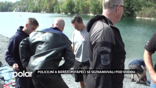 Policejní a báňští potápěči se seznamovali pod vodou