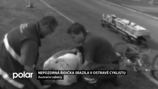 Nepozorná řidička srazila v Ostravě cyklistu