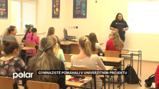 Gymnazisté pomáhali v univerzitním projektu