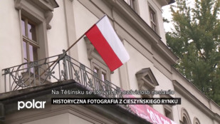 Historyczna fotografia z cieszyńskiego rynku