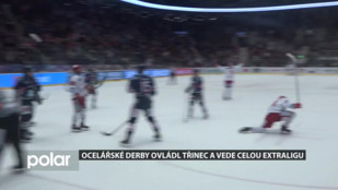 Ocelářské derby ovládl Třinec a vede celou extraligu